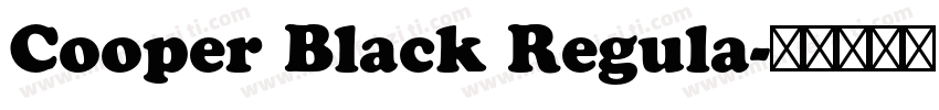 Cooper Black Regula字体转换